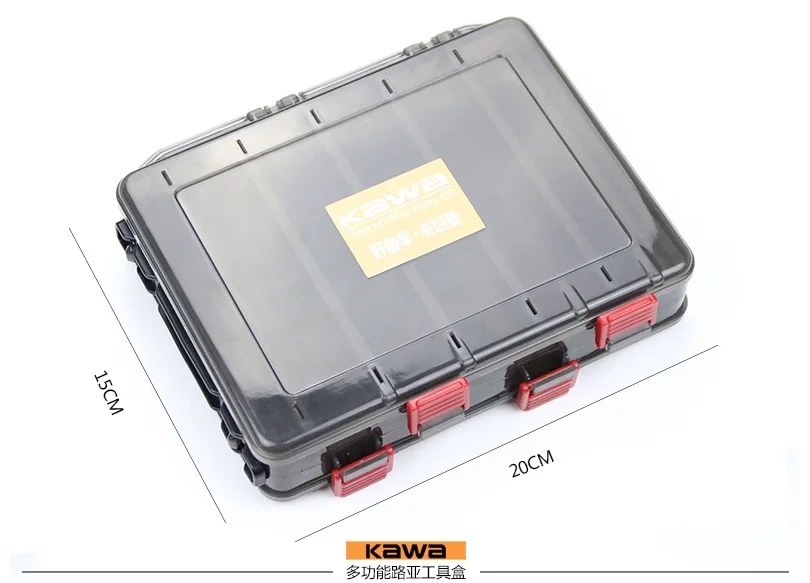 Двусторонняя коробка для рыбалки с отверстием слива 14/10 отделений|fishing box|box doubled