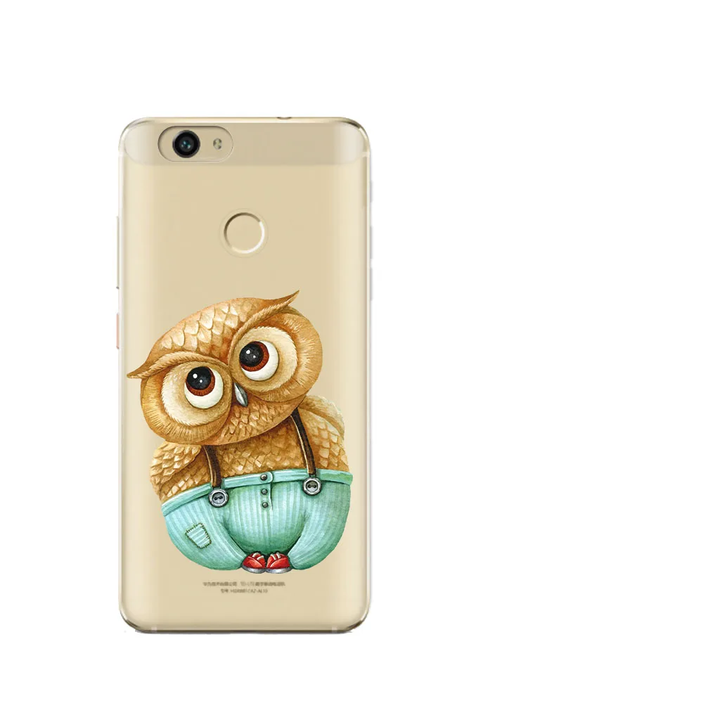 Owl Phone Case For Huawei Y5 2017 Y6 II Y7 Nova 2 P10 Plus P8 P9 Honor 9 6A Mate 10 lite animal picture TPU silicone soft shell |