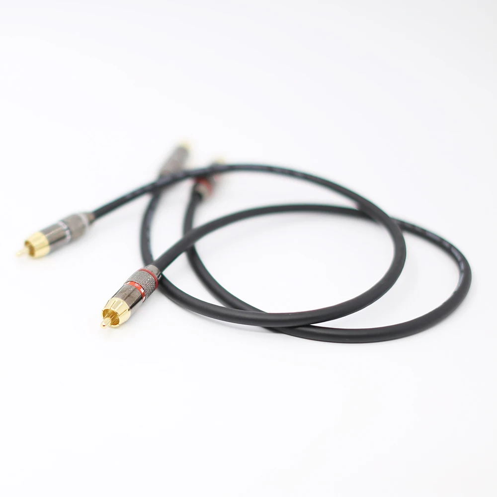 1 пара соединительных кабелей OFC A53 RCA с позолоченным 24-каратным HI-End | Электроника