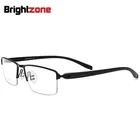 Очки Brightzone мужские Полуободковые, стильные цветные оптические, из титанового сплава, TR90, компьютерные, винтажные, при близорукости, 2018