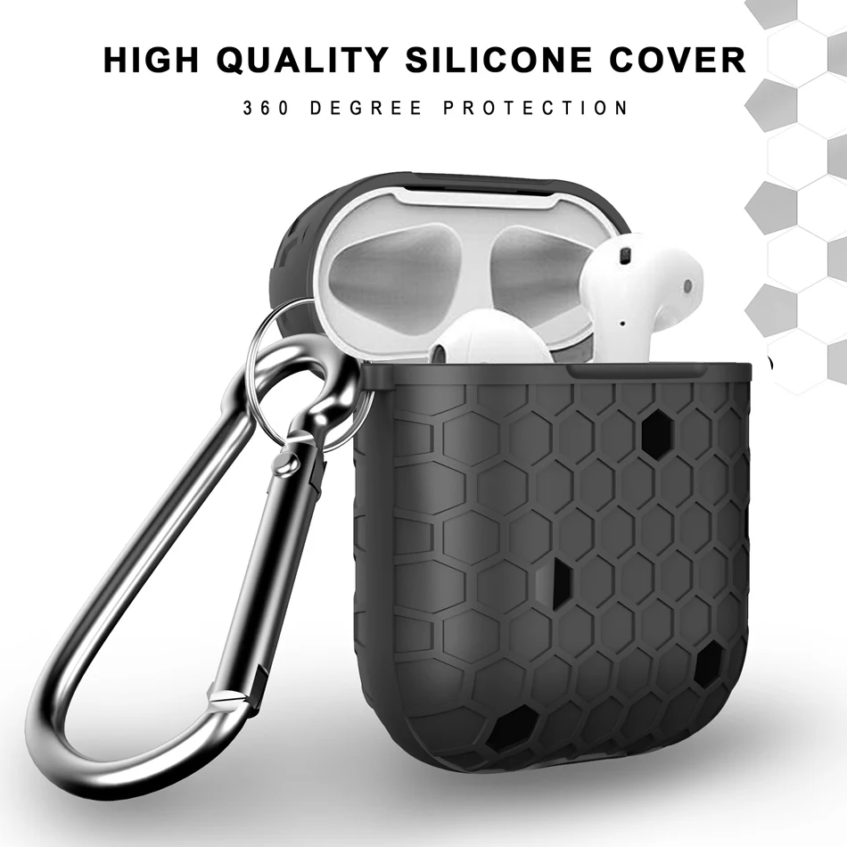 Bluetooth беспроводной Чехол для наушников для AirPods, силиконовый защитный чехол, аксессуары для Apple Air pods, чехол для зарядки