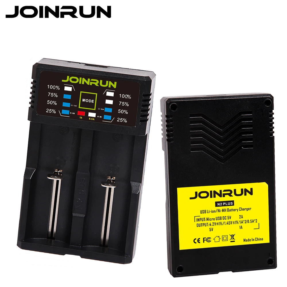 Оригинальное зарядное устройство Joinrun N2 Plus 18650 для батарей 26650 16340 RCR123 14500 LiFePO4 Ni MH Cd