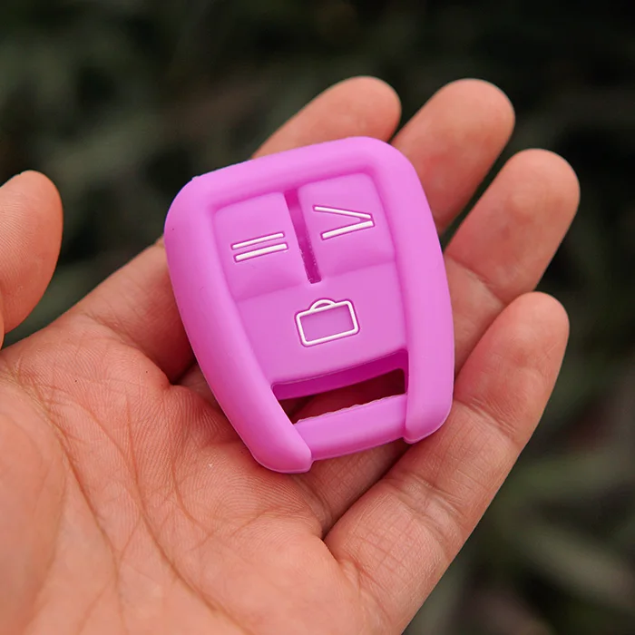 3 Button purple Силиконовый чехол для ключей fob Обложка набор для кожи чехол оболочка защита для Opel Astra Zafira Vauxhall VECTRA Omega 2 3 кнопки дистанционного ремонта - Название цвета: 3 Button purple