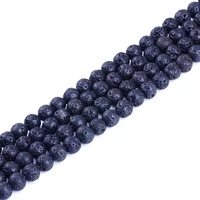 wholesale natural stone beads black volcanic lava round stone beads for diy jewelry making bracelets necklaces 4681012mm 15