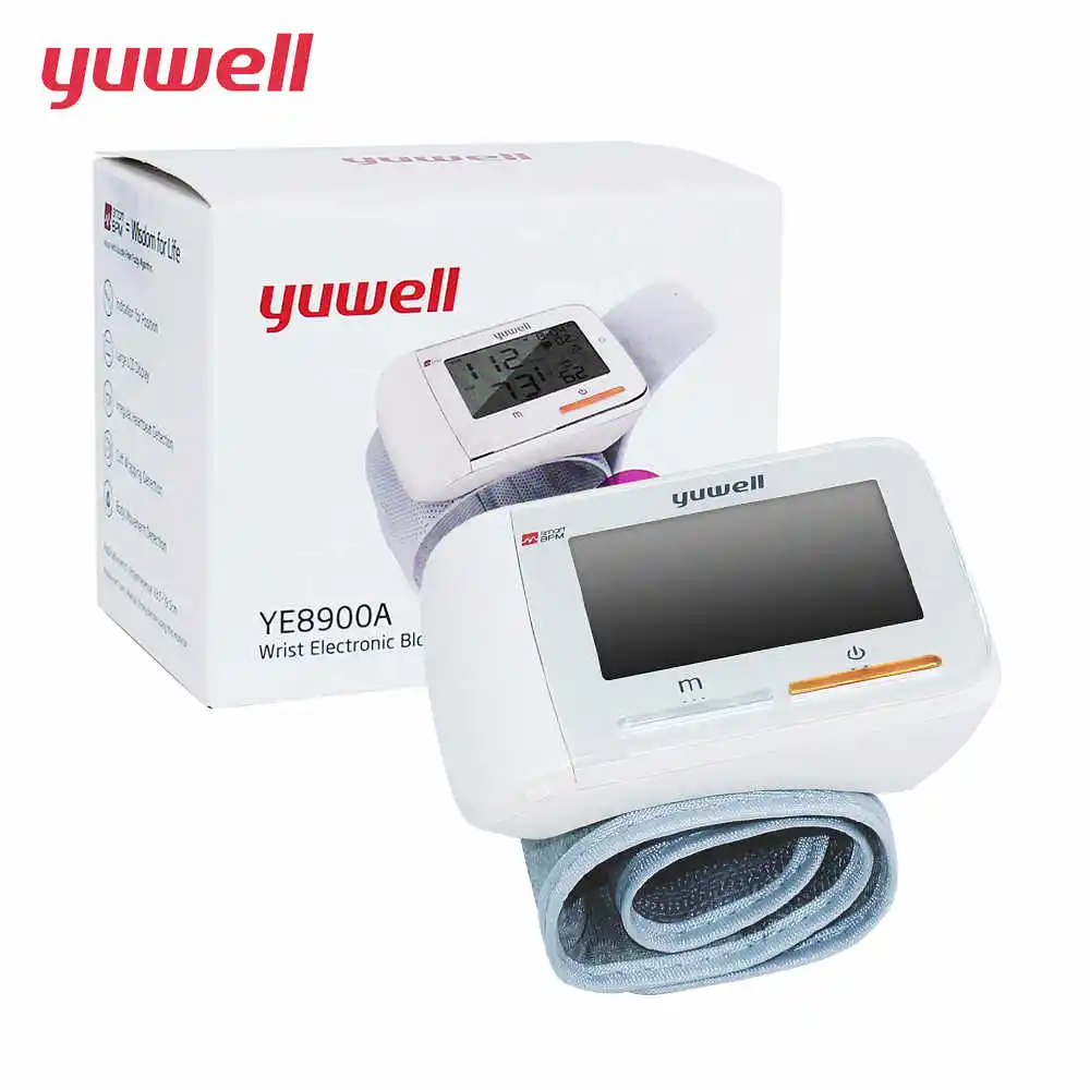 Монитор артериального давления на запястье yuwell, два года ремонта, большой цифровой ЖК-дисплей, портативное медицинское оборудование, ЭКГ, Автоматический Сфигмоманометр