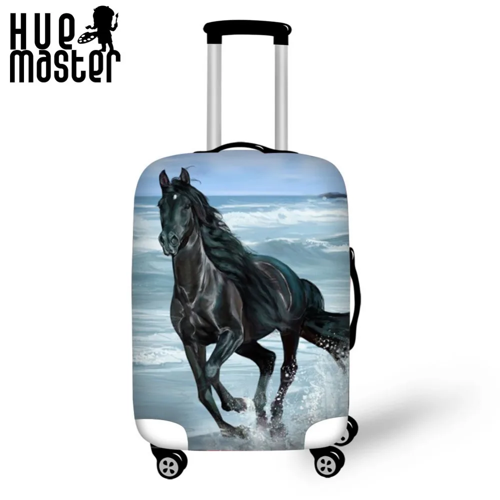 Наружный чехол для чемодана с рисунком лошади эластичный устойчивый к царапинам