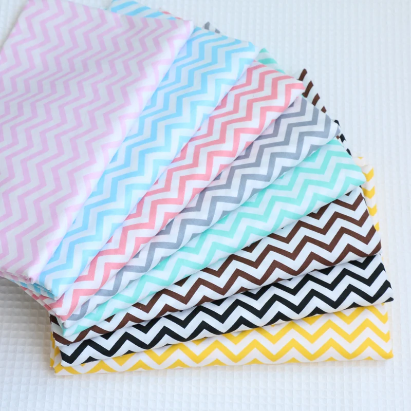 100% хлопчатобумажная ткань волнистая с принтом для шитья лоскутный узор ткани