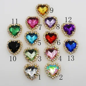 10 шт., декоративные пуговицы в форме сердца, 20 х21 мм