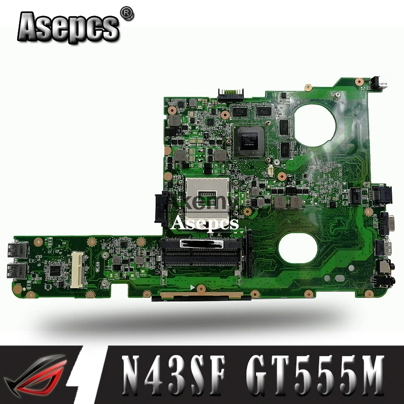 Akemy N45SF материнская плата для ноутбука For Asus N45SL N45S N45 тест оригинальная