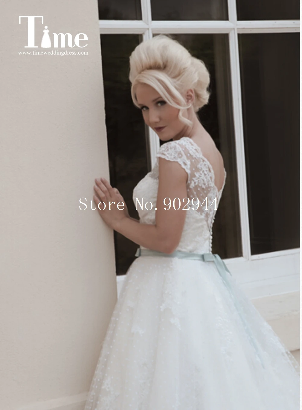 Cap рукава чай длина короткие свадебные платья 2015 sheer гребешок шея кружева Vestidos De