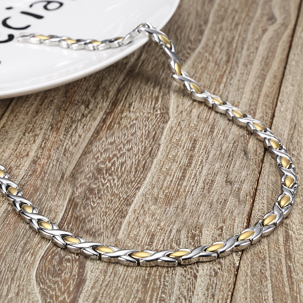 

New Fashion Stainless Steel Magnetic Necklaces For Women Men Power Magnetic Chain Necklace Energy Jewelry