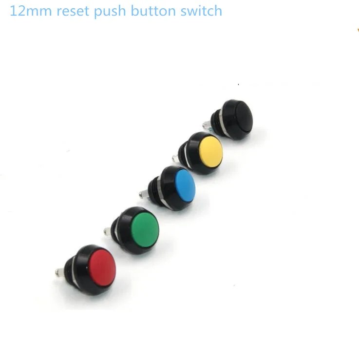 

1 шт. металлический мгновенный вкл/выкл кнопочный переключатель рога автомобиля 12 мм черный 3A 250VAC акция