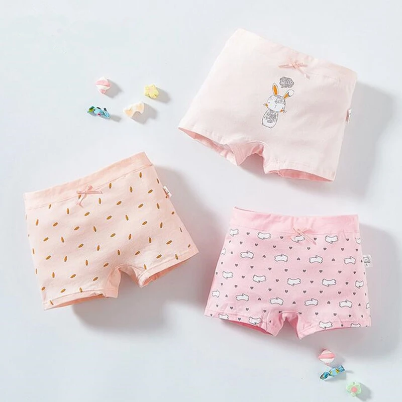 3 шт./партия детское нижнее белье хлопковые штаны для маленьких девочек с