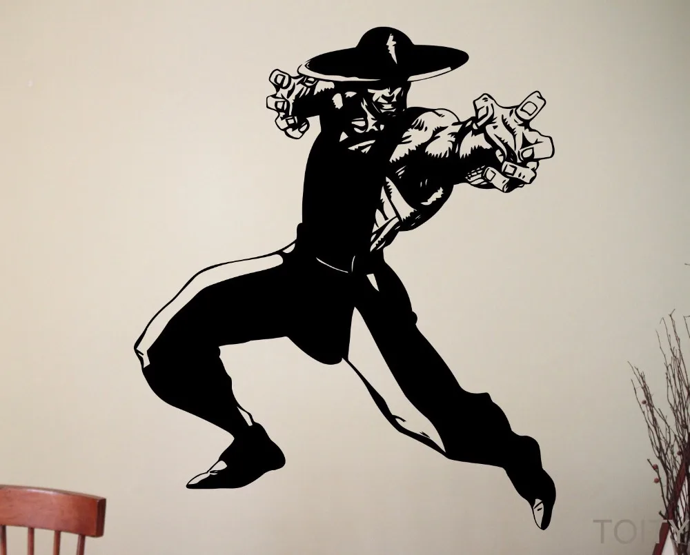 Виниловая наклейка Kung Lao Mortal Kombat настенная художественная Наклейка на стену
