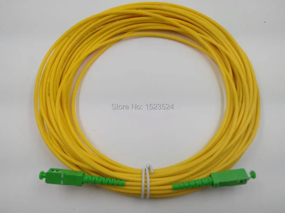 

Free Shipping SM SX PVC 3mm 50 Meters SC/APC Fiber Optic Jumper Cable SC/APC-SC/APC Fiber Optic Patch Cord