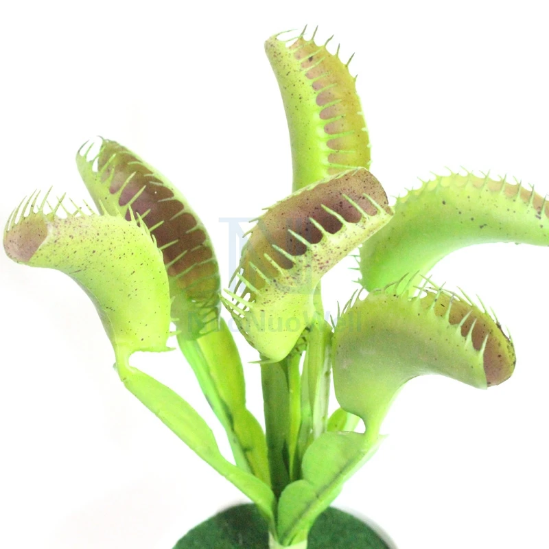 Искусственное растение NuoNuoWell 9 5 дюймов венерина Flytrap зеленое/фиолетовое средство