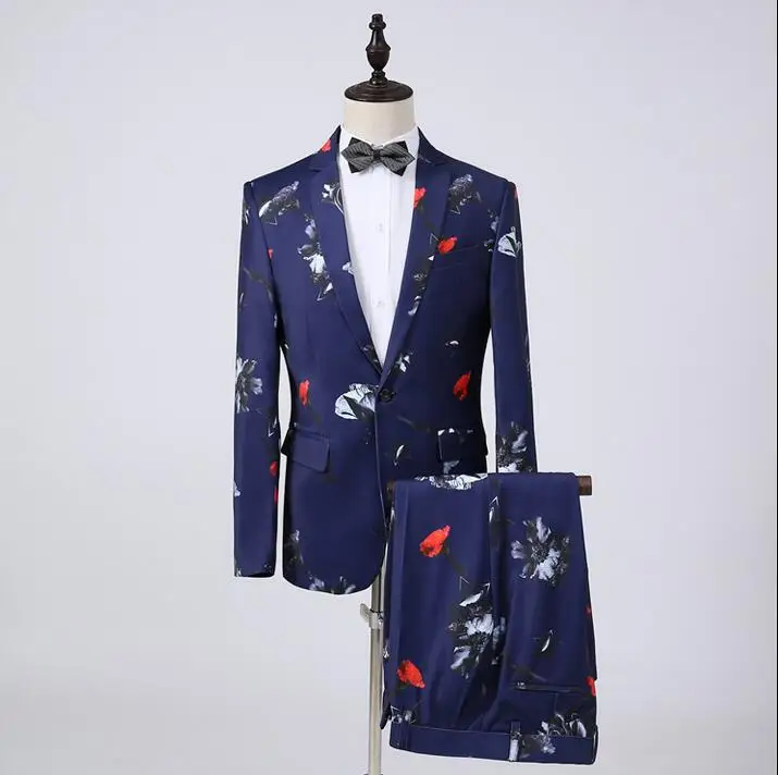 Блейзер Мужской с принтом официальное платье новейший дизайн пиджака и брюк