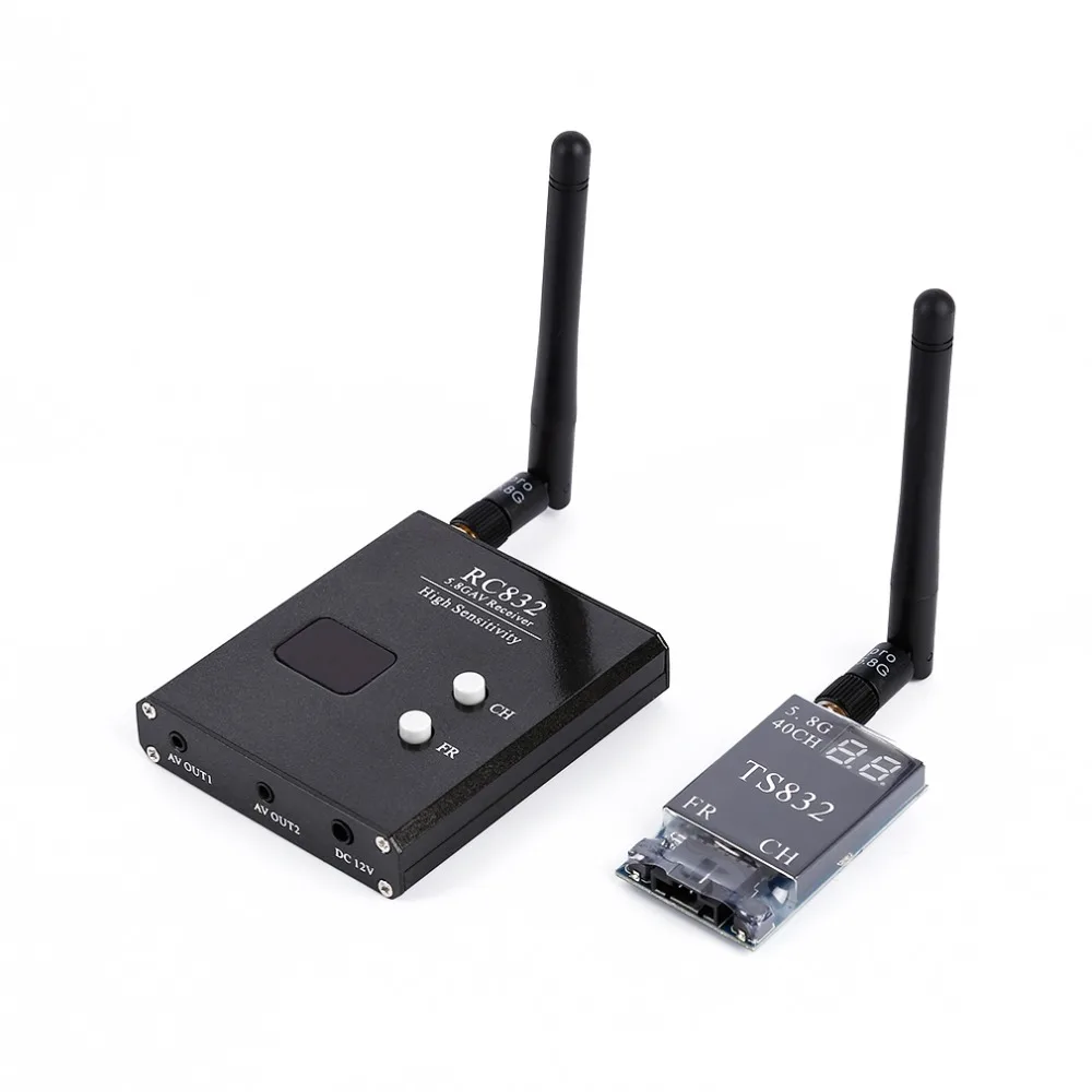 

Boscam FPV 5.8G 5.8Ghz 600mW 48 Channels Wireless A/V transmitter and receiver TS832 RC832 Tx & Rx Set for aircraft 5KM range