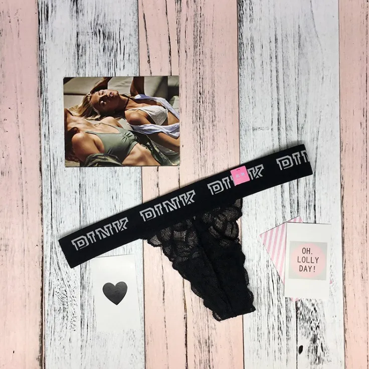 Lace black Высококачественные хлопковые тканевые женские шорты для йоги, сексуальные стринги, нижнее белье с низкой талией, розовые с буквенным принтом, сексуальные бесшовные трусы для бедер, M L - Цвет: Lace black