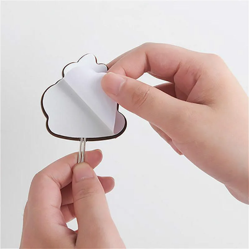 

5Pcs Coffee Series Hook Kitchen Door Back Wall Hanging Punch-Free Toilet Bathroom Strong Hook Single Package Home Organizer