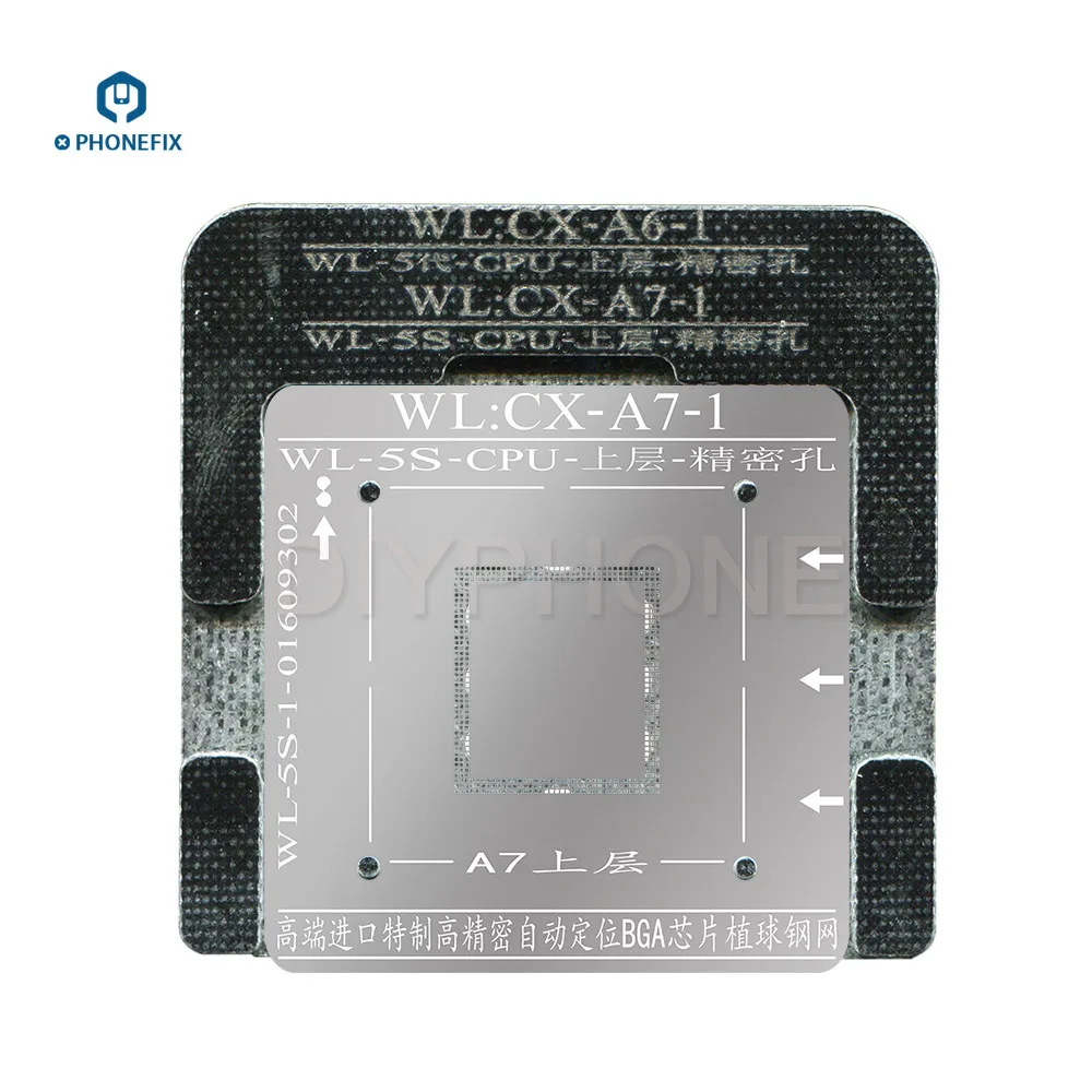 A7 CPU Upper WL cpu A7 A8 A9 A10 реболлинг трафареты телефон реболлинг платформа с джиг-адаптером и магнитной основой для iPhone 5 6 7 серии - Цвет: A7 CPU Upper