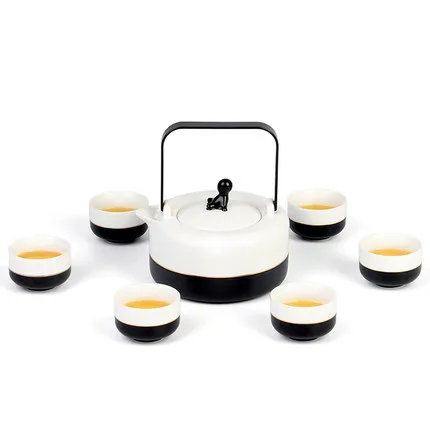 

Simple Japanese-style large teapot cup set ceramic home large-capacity beam pot gift box