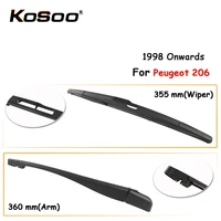 kosoo auto rear car wiper blade for peugeot 206355mm 1998 onwards rear window windshield wiper blades armcar accessories