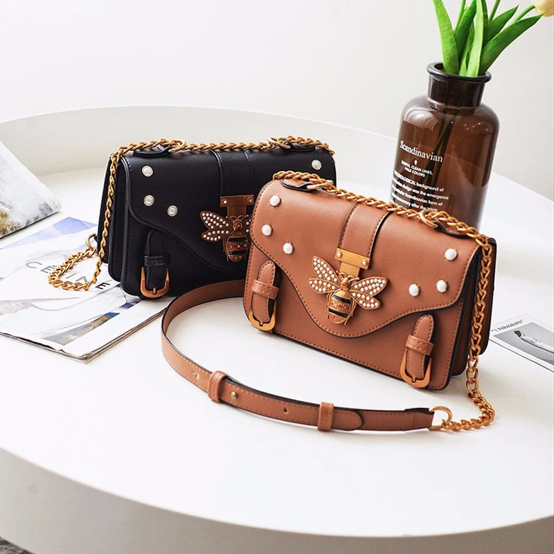 Бренд мешок Для женщин Курьерские сумки Пчелка Сумки crossbody для на плечо дизайнер