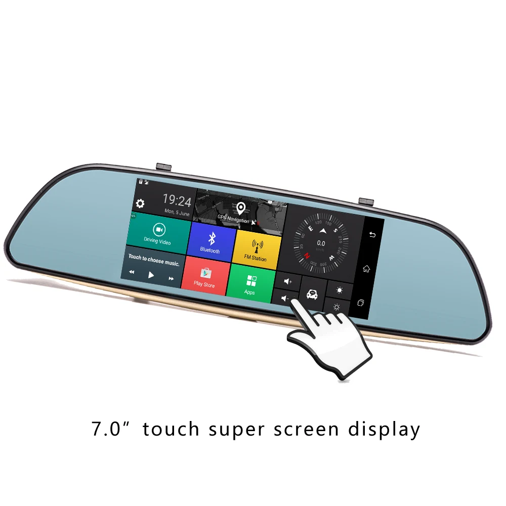 Podofo Android автомобильный видеорегистратор двойная видеокамера камера рекордер