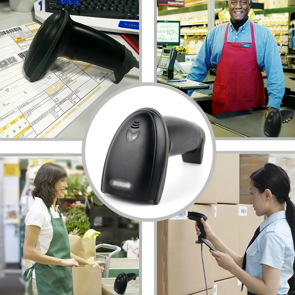 Ручной сканер штрих-кодов RZ 2809D USB проводной 1D штрих-кода для POS | Компьютеры и офис