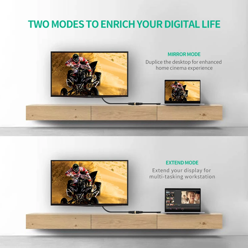 Ugreen HDMI совместим с DVI 24 + 5 адаптером Male I Женский конвертер адаптер Поддержка 1080P