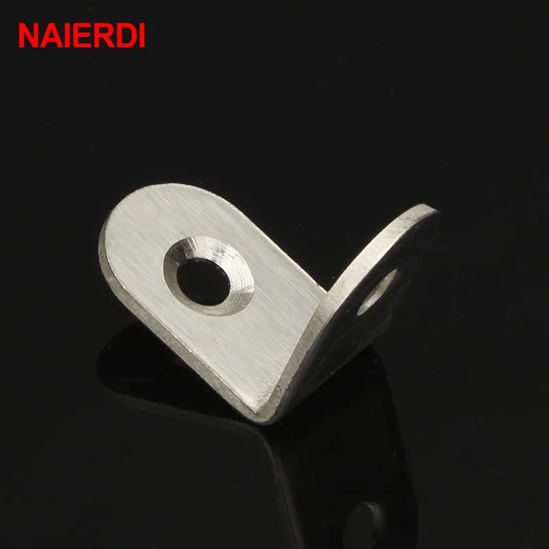 NAIERDI 2 шт. 25x25 мм Угловые скобы из нержавеющей стали стеклянные защитные крепежи