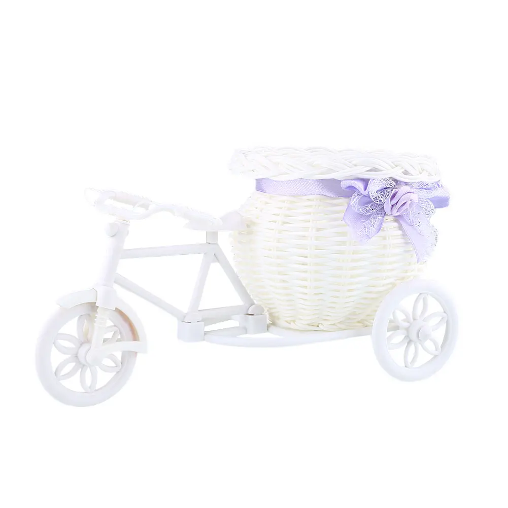 SOLEDI белый трехколесный велосипед дизайн Цветочная корзина контейнер для