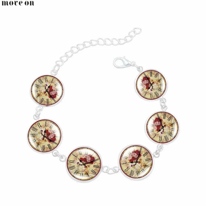 Ретро часы браслет с драгоценным камнем креативные ювелирные изделия ручной