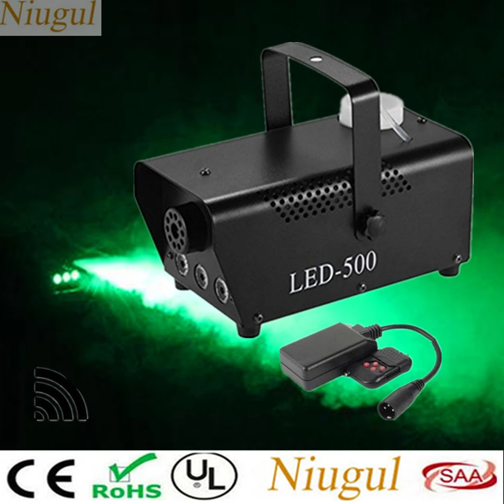 Зеленый цвет 500 Вт LED машина тумана/Fogger со светодиодными огнями для KTV Дискотека DJ