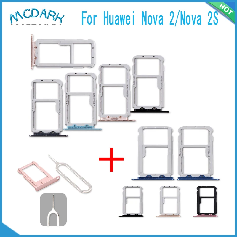 Держатель для карты Micro SD Huawei Nova 2 адаптер 2S держатель лотка Nano SIM + Инструмент
