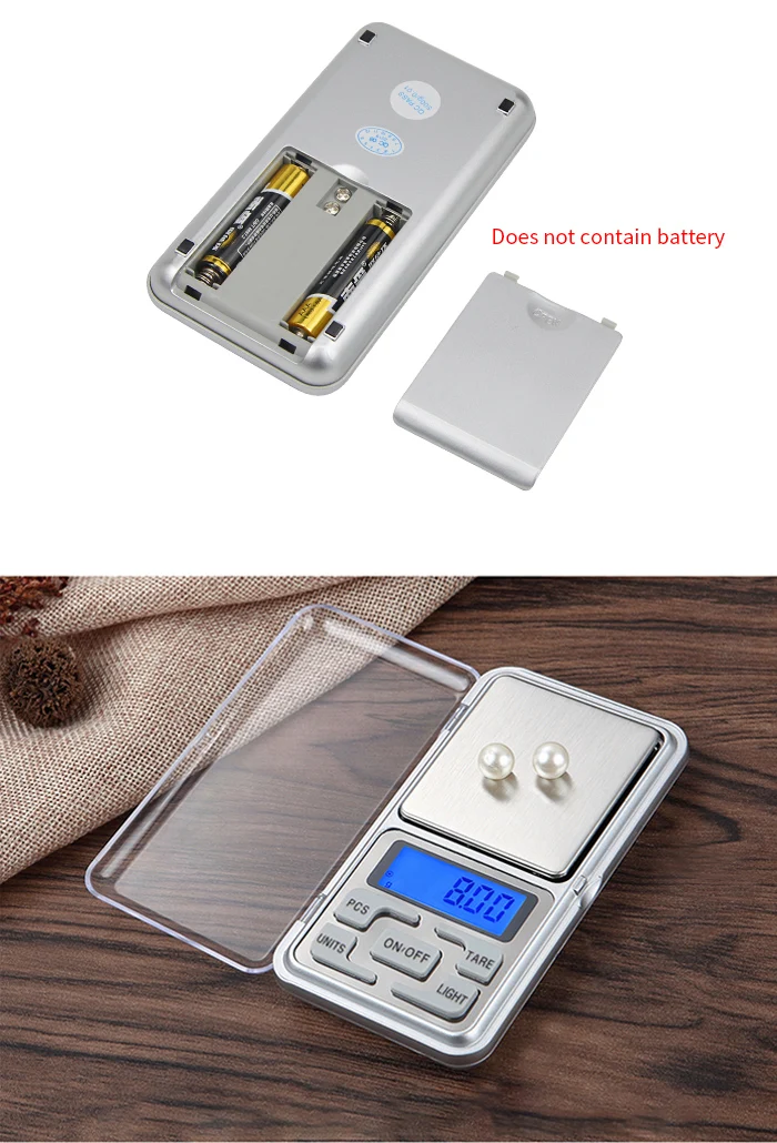 Мини цифровые весы 100/200/300/500g 0,01/0,1 г Высокая точность Подсветка Электрический карман для бриллиантовых ювелирные украшений Вес для Кухня