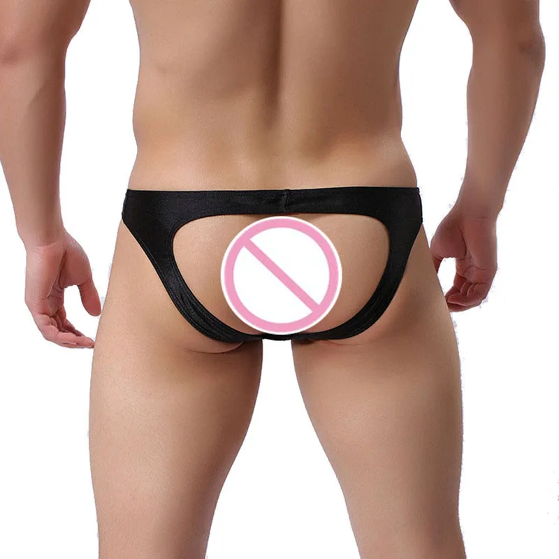 Мужские Бесшовные трусы с заниженной талией открытой спиной|thong underwear|sexy mens