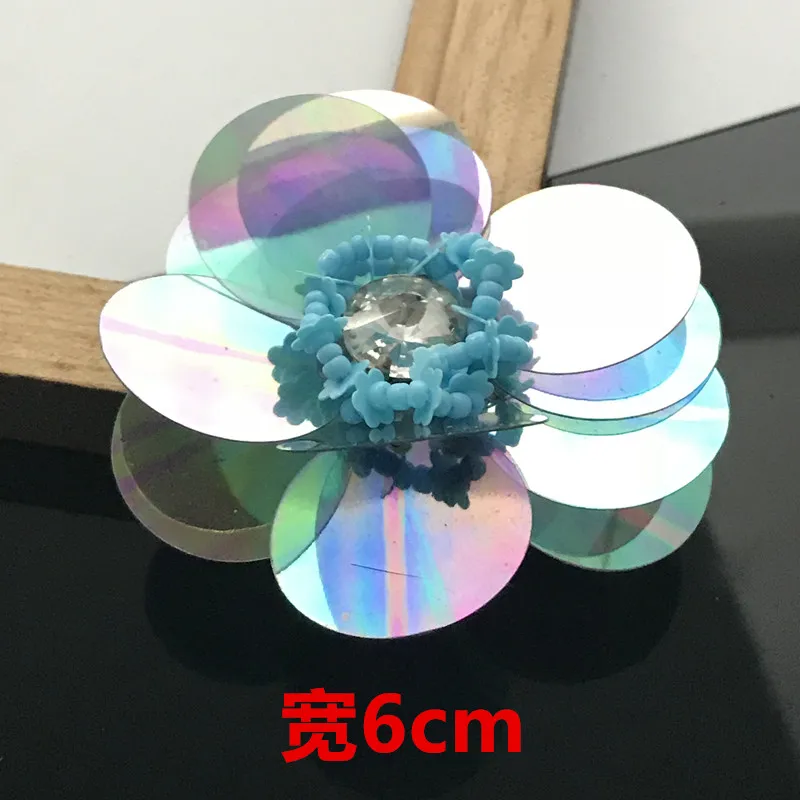 3D ручной работы Цветы из бисера патчи для одежды Сделай Сам пришить блестками