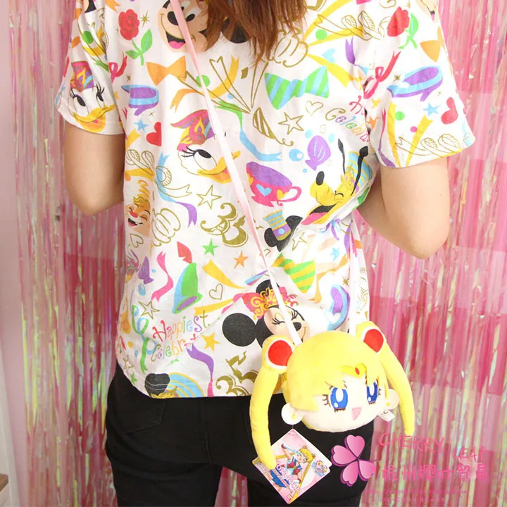 IVYYE 14 см Sailor Moon Fashion аниме, плюшевая сумка на плечо, мягкая сумка с картинкой, Повседневная сумка, мягкие игрушки, сумка для телефона для девочек, новинка