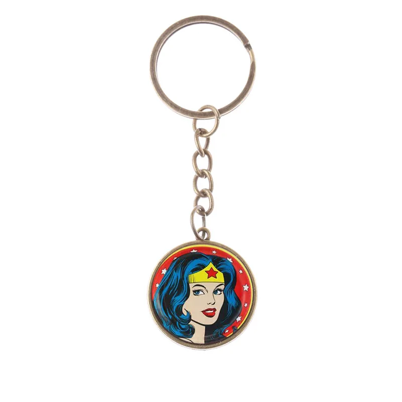 Лидер продаж! Wonder Woman брелок кристалл Стекло Подвеска кулон оптовая продажа