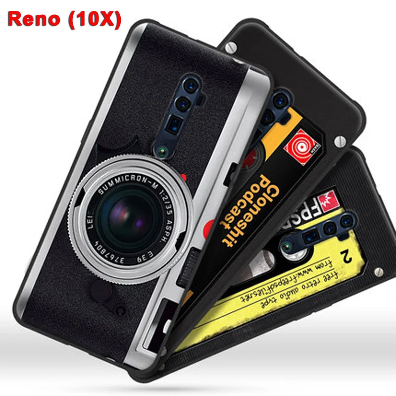 Чехол для OPPO Reno 10x zoom мягкий ТПУ чехол телефона в стиле ретро с камерой version