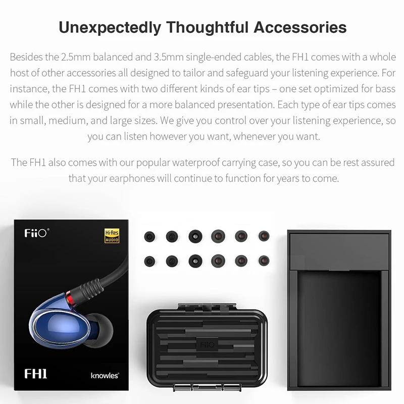 FiiO FH1 Ноулз драйвер сбалансированный арматурно-Динамический гибрид
