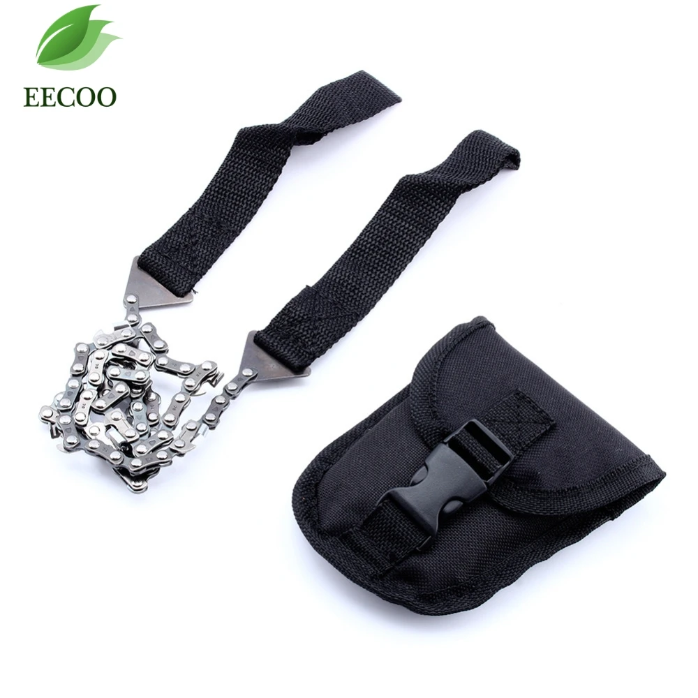 Ручная цепная пила с нейлоновой сумкой 65 см карманная для выживания на открытом