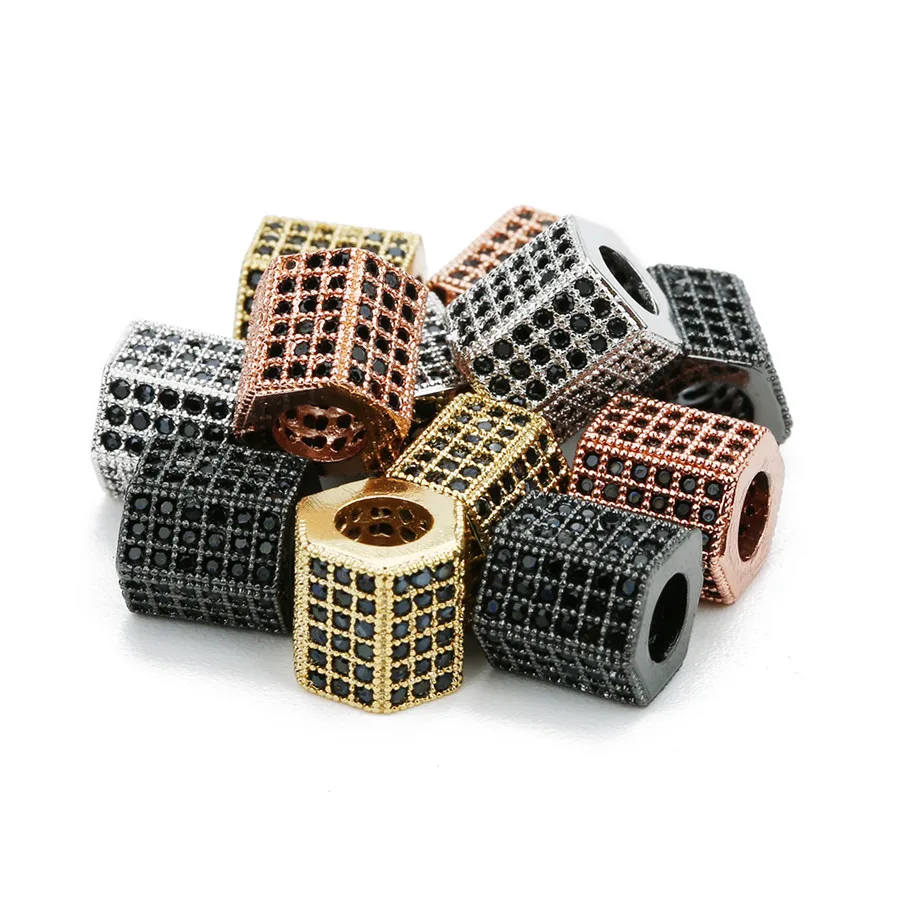 Шестигранные хрустальные бусины XINYAO 2 шт./лот 8x8 мм золотые медные для