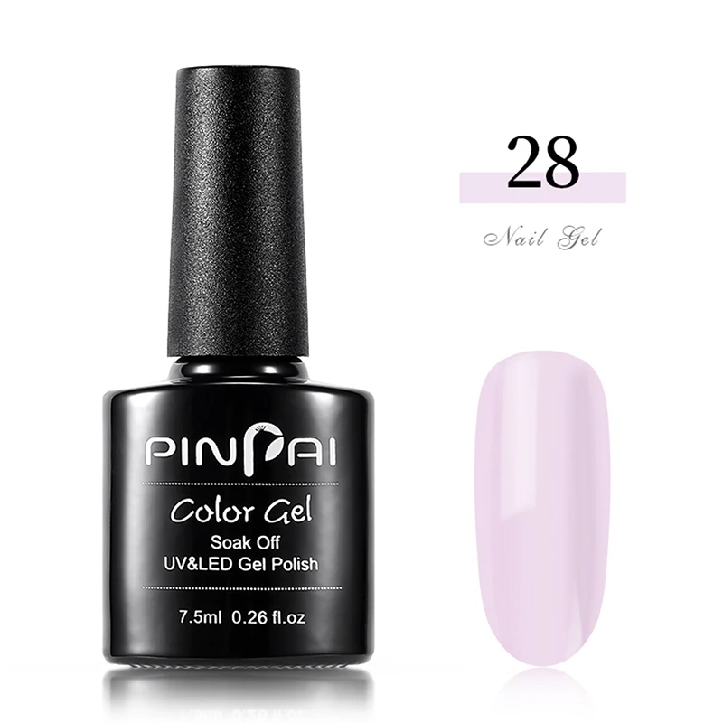 NO.28 Pinpai 64 Цвета УФ-гель для ногтей Полупостоянный 7,5 мл Гибридный СВЕТОДИОДНЫЙ УФ гель лак удаляющийся замачиванием лаковое гелевое покрытие для ногтей верхнее пальто базовое пальто - Цвет: NO.28