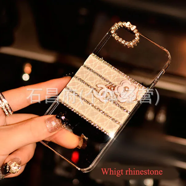 New iphone6|6plus|5 5s|4 4s rhinestone case transparent bottom colors free shipping |