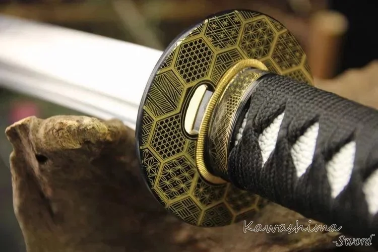 

1045Carbon Steel Handforged Iaito Sword Japanese Katana For Dojo Practice Training Iron Tsuba Printed Pattern-Full Tang Supply