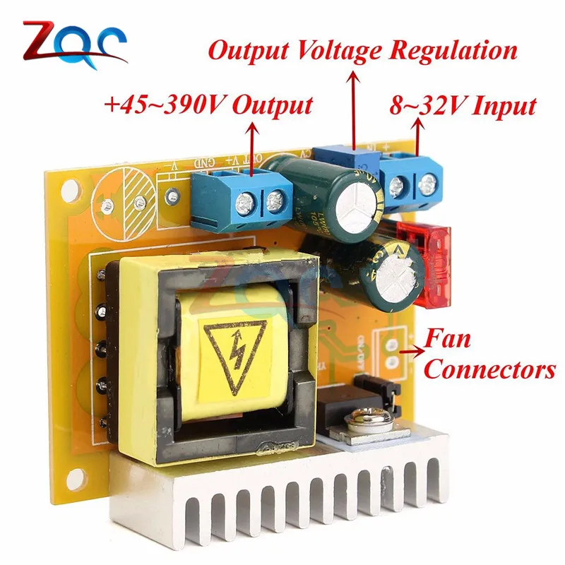DC 8 ~ 32V до 45 390V высоковольтный повышающий преобразователь ZVS Повышающий Модуль|dc-dc