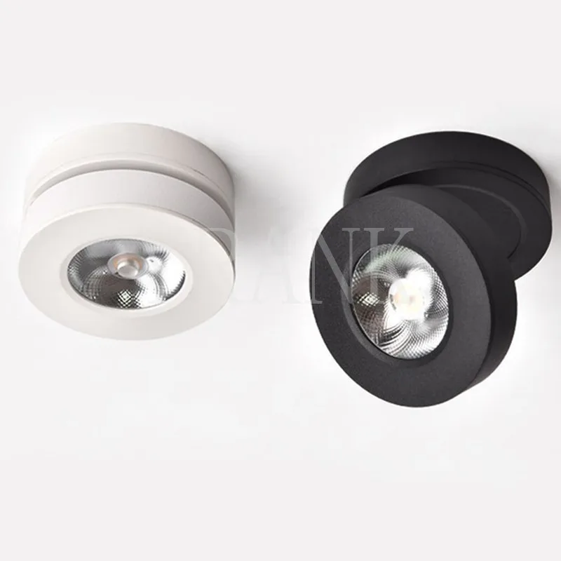 New Foldable Rotatable 5W 7W 10W Surface Mounted LED Ceiling Down Lights COB Track Light Lamp White Body Black | Лампы и освещение